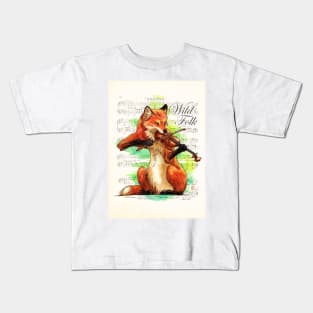 Wild Folk - Fox on Fiddle Kids T-Shirt